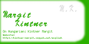 margit kintner business card